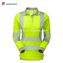 Ladies High Visibility Langarm Sicherheits-Polo-Shirt Großhandel